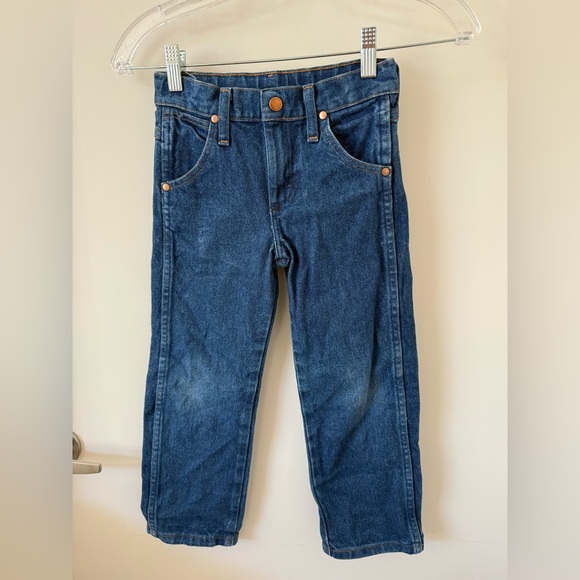 Wrangler Other - Wrangler Kids Blue Denim Jeans Sz 5 Regular Adjustable Waist